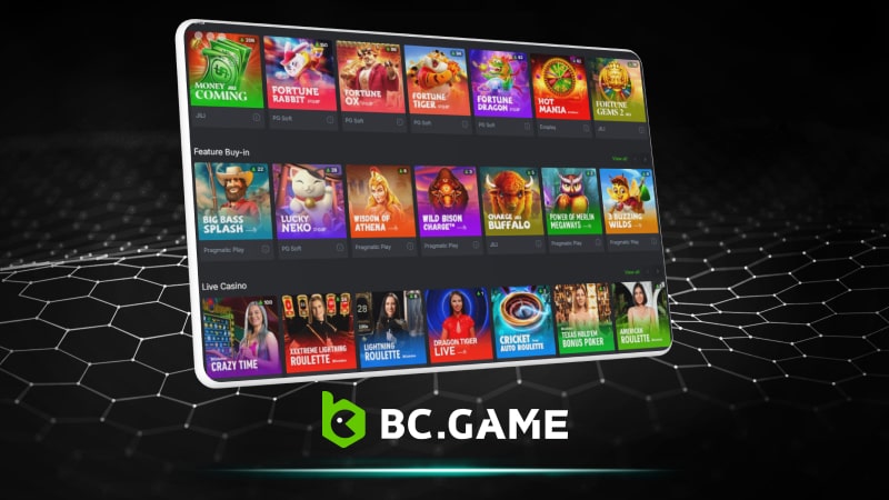 BC.game casino and live casino games