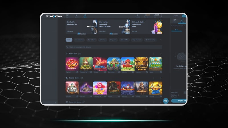 Thunderpick casino and live casino games